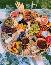 Load image into Gallery viewer, Large Circular Woven Charcuterie Tray