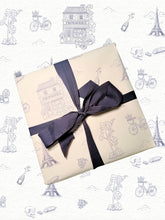 Load image into Gallery viewer, Parisian Fromagerie Toile Wrapping Paper – Elegant French-Inspired Gift Wrap | 20x29” Artisanal Cheese &amp; Paris Print
